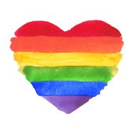 Watercolor Hand Painted Colorful Rainbow Set. Pride Flag Isolated Watercolor Hand Painted Colorful Rainbow Set. Pride Flag Isolated